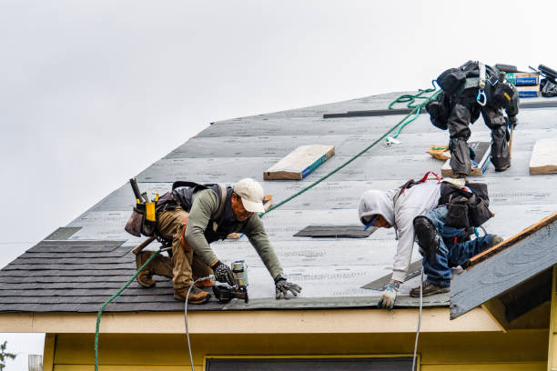 Professional Gutter Installation technician working in Bellwood, PA